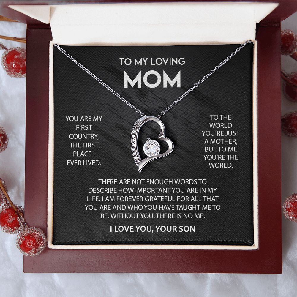 To My Loving Mom | I Love You - Forever Love Necklace