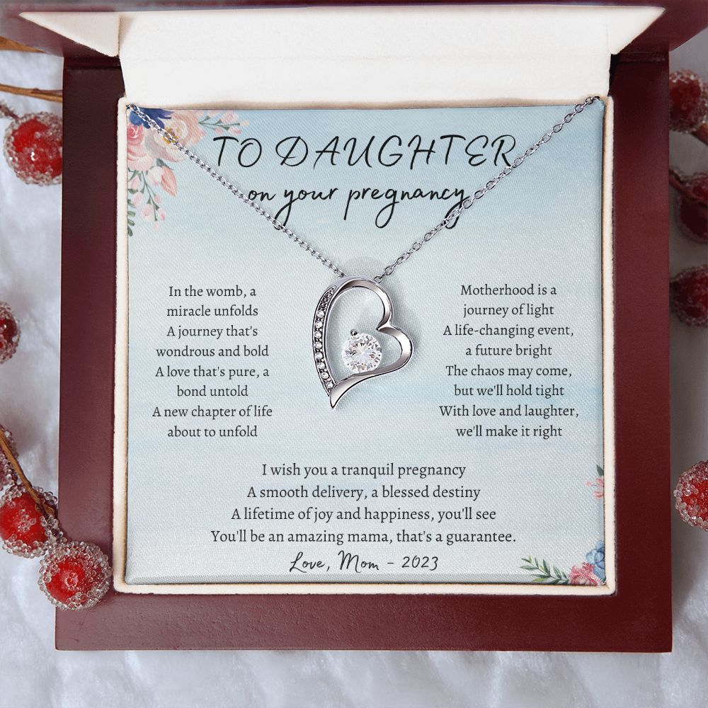 To Daughter On Your Pregnancy | Love, Mom - Forever Love Necklace