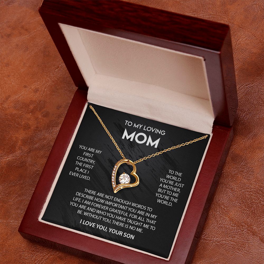 To My Loving Mom | I Love You - Forever Love Necklace