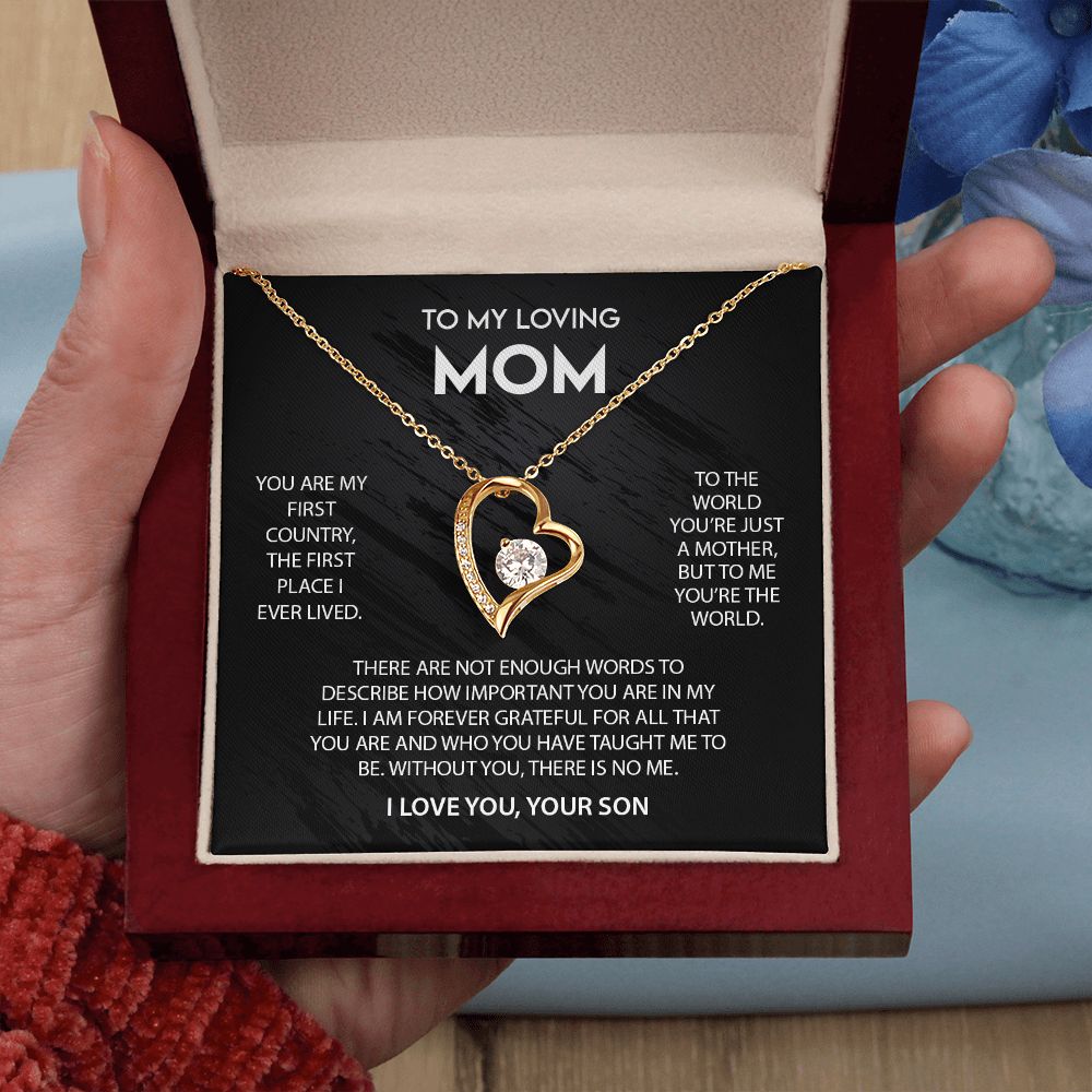 To My Loving Mom | I Love You - Forever Love Necklace