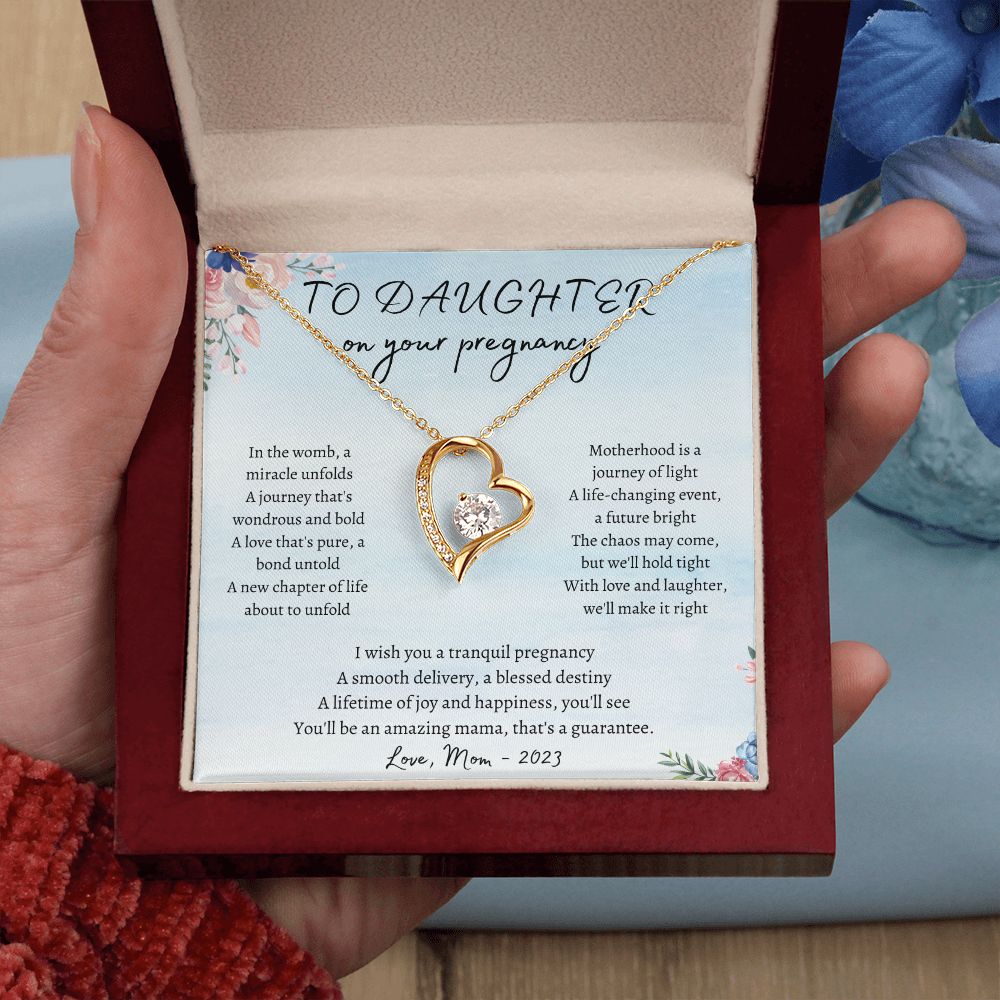 To Daughter On Your Pregnancy | Love, Mom - Forever Love Necklace