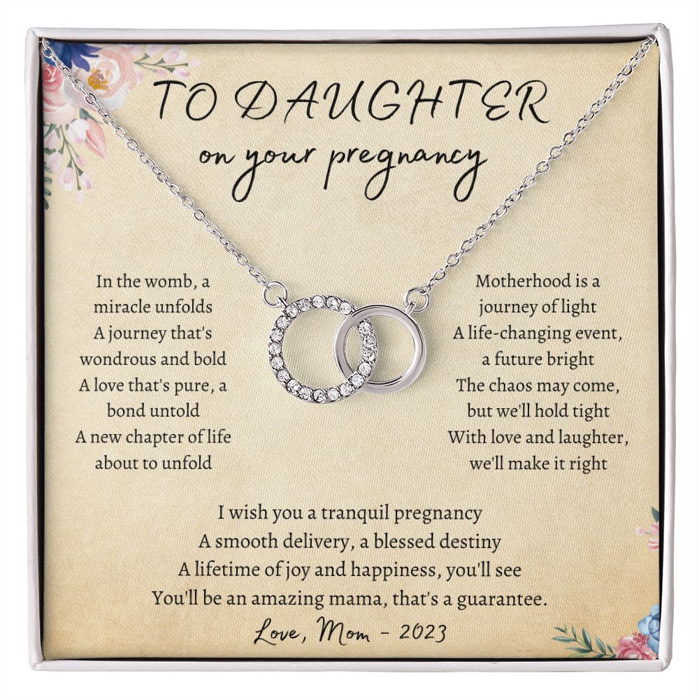 To Daughter On Your Pregnancy | Love, Mom - Perfect Pair Necklace