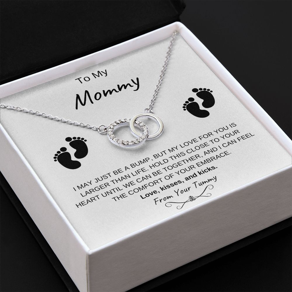 To My Mommy | From Your Tummy - Perfect Pair Necklace