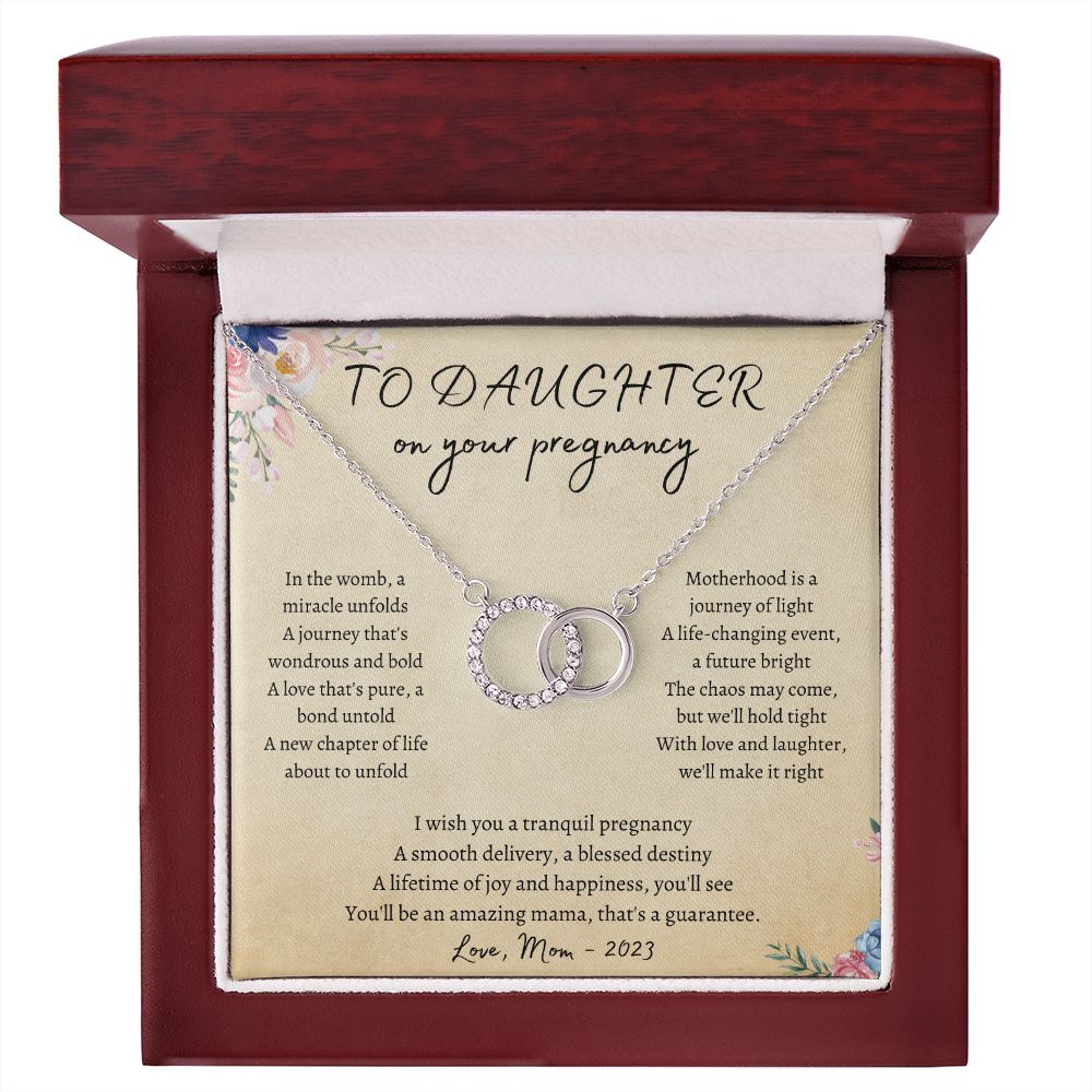 To Daughter On Your Pregnancy | Love, Mom - Perfect Pair Necklace