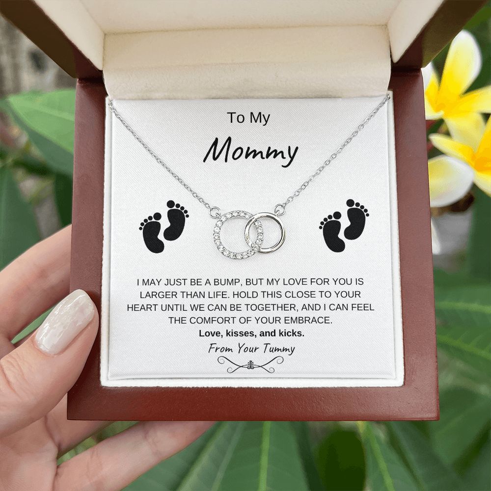 To My Mommy | From Your Tummy - Perfect Pair Necklace