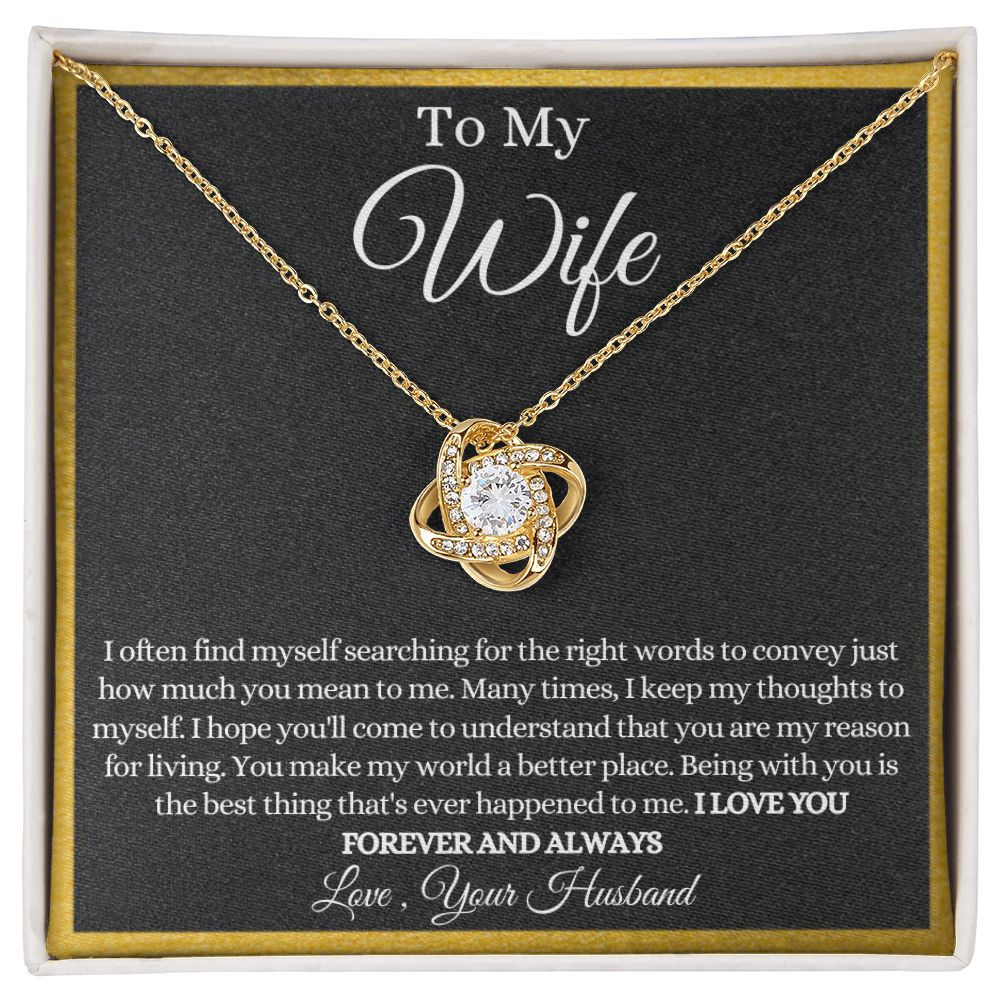 To My Wife | FOREVER AND ALWAYS - Love Knot Necklace