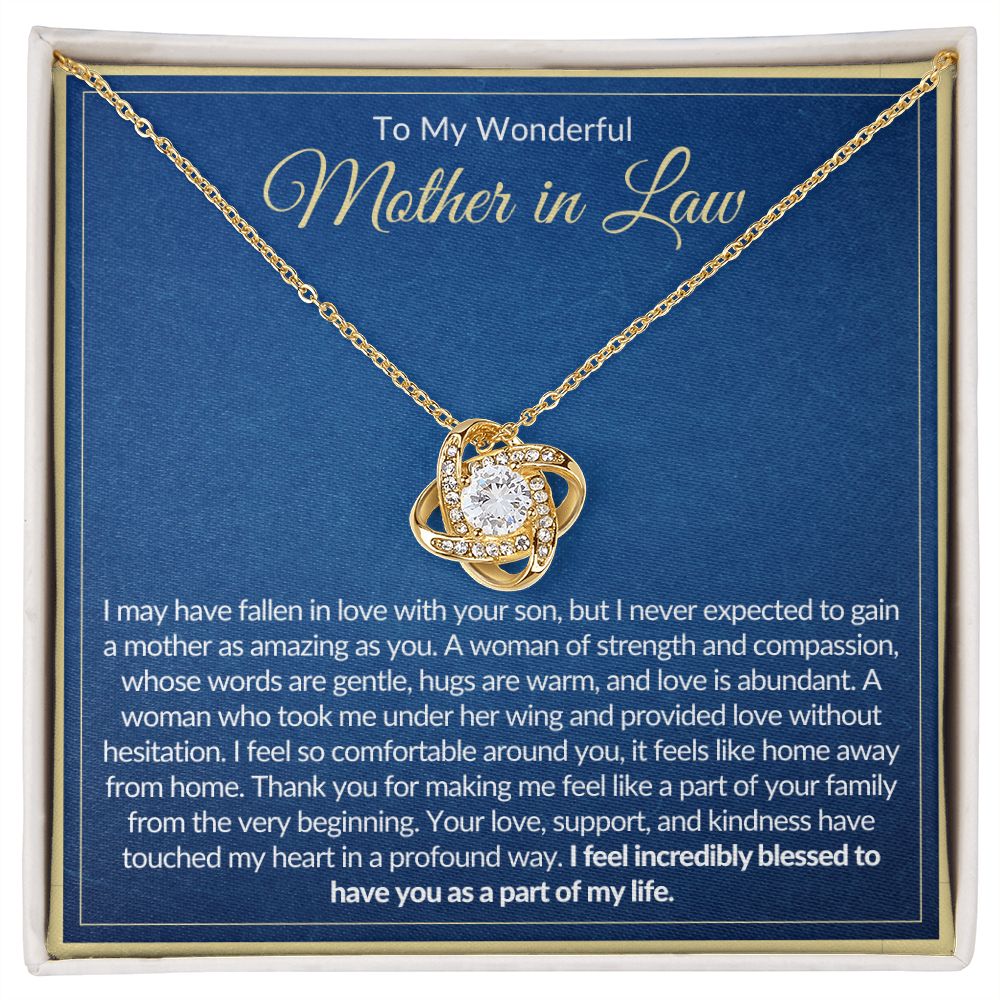 To My Wonderful Mother In Law | Part Of My Life- Love Knot Necklace