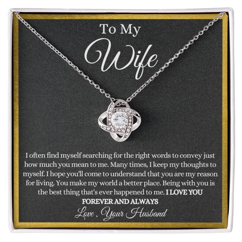 To My Wife | FOREVER AND ALWAYS - Love Knot Necklace