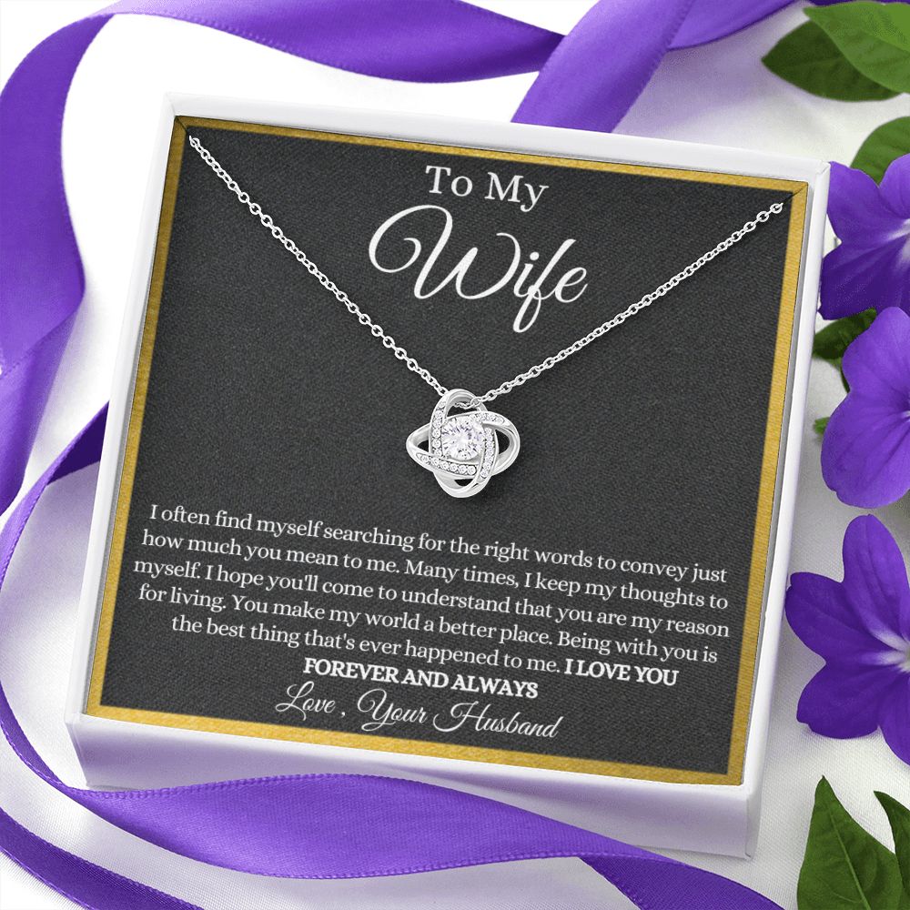 To My Wife | FOREVER AND ALWAYS - Love Knot Necklace