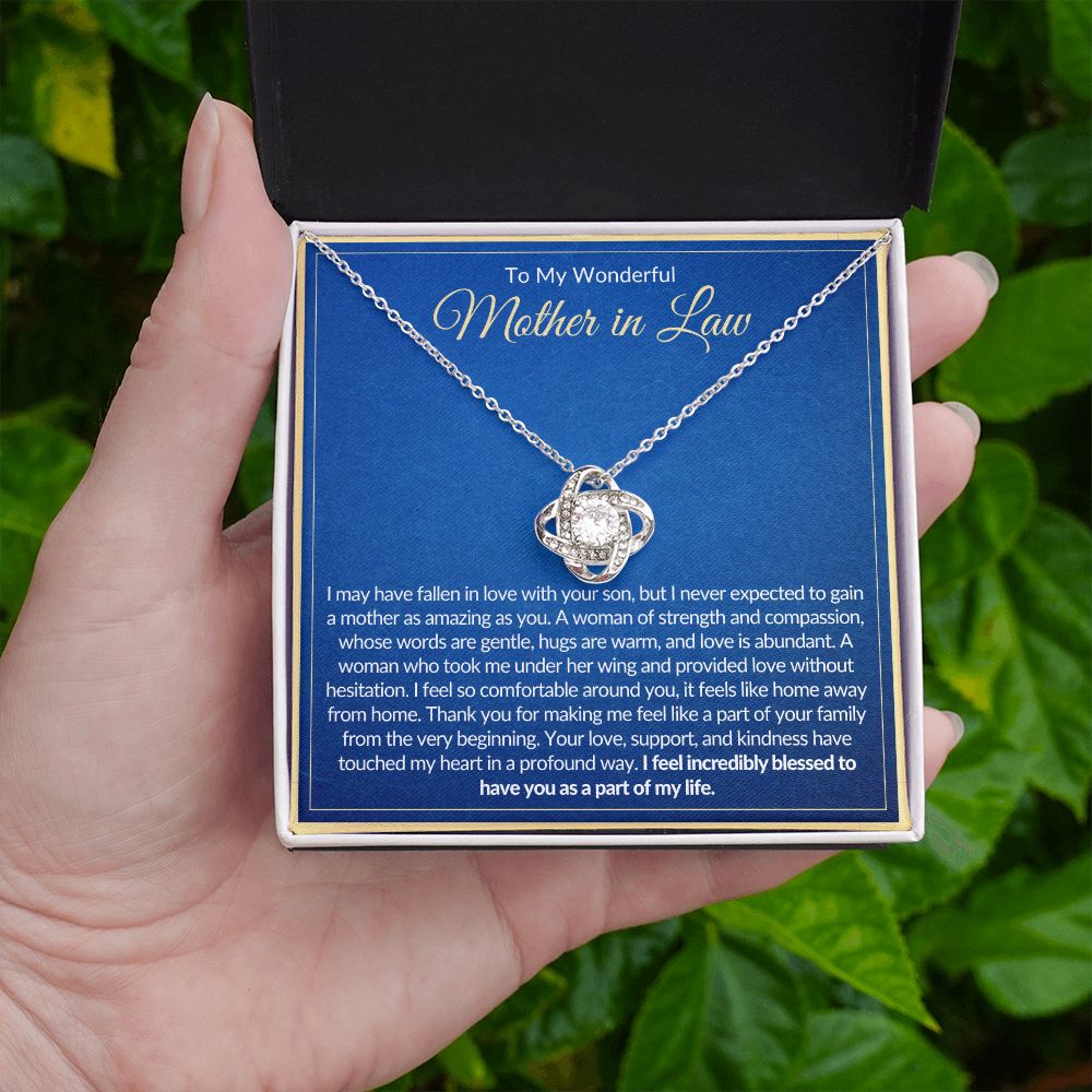 To My Wonderful Mother In Law | Part Of My Life- Love Knot Necklace