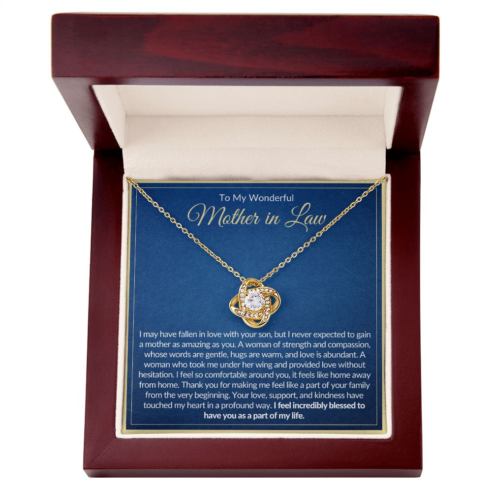 To My Wonderful Mother In Law | Part Of My Life- Love Knot Necklace