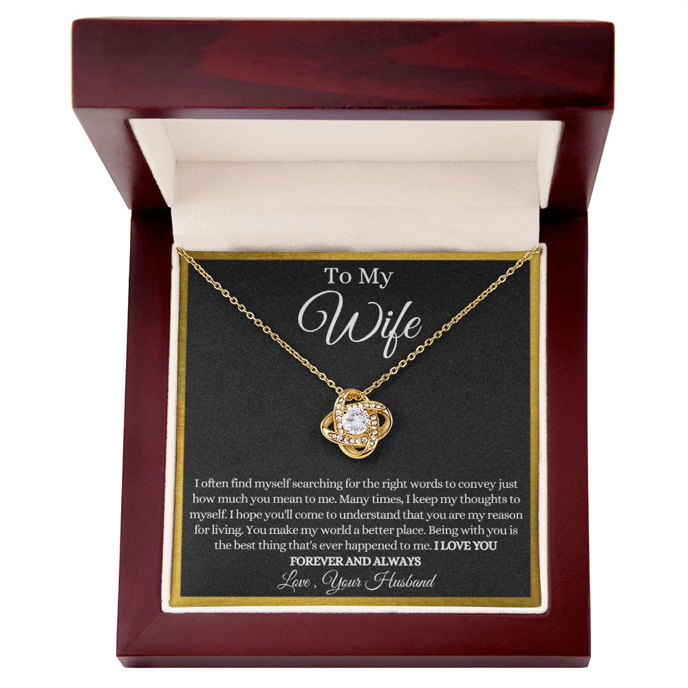 To My Wife | FOREVER AND ALWAYS - Love Knot Necklace