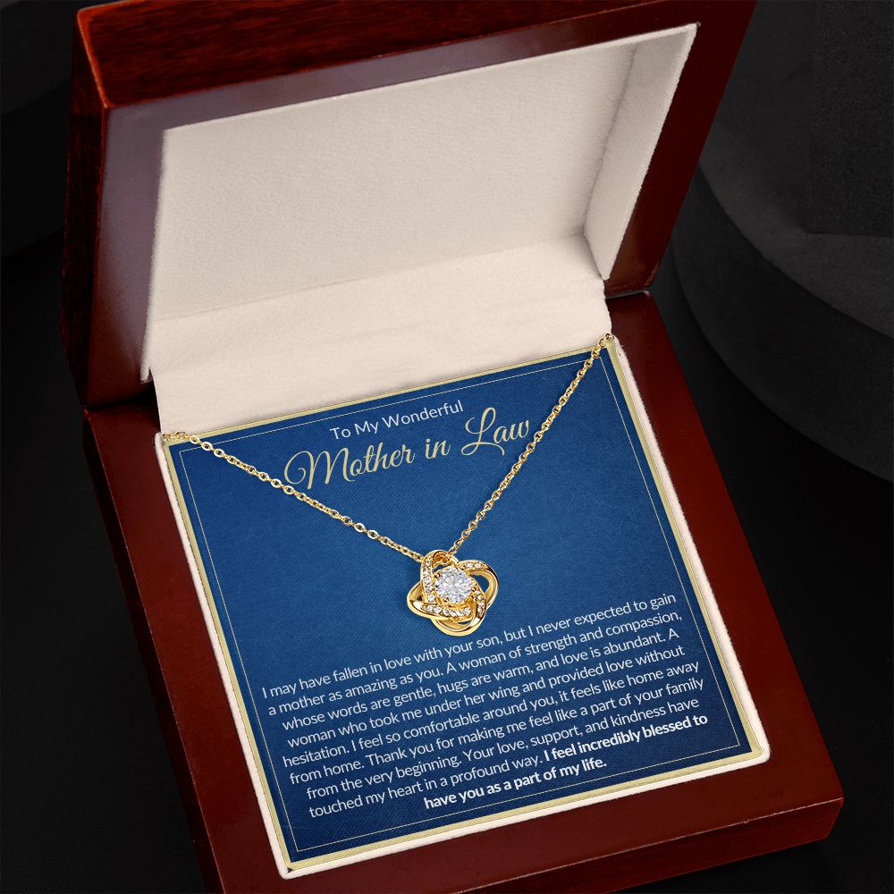To My Wonderful Mother In Law | Part Of My Life- Love Knot Necklace