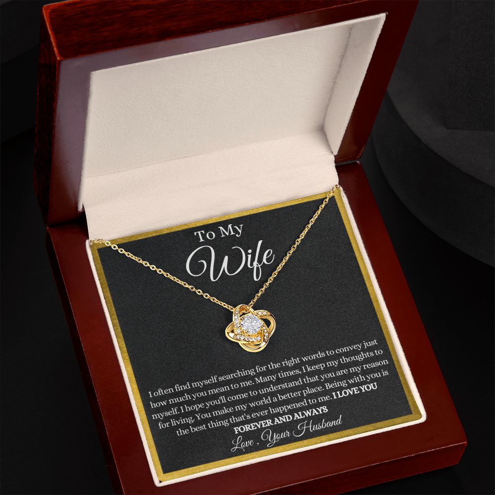 To My Wife | FOREVER AND ALWAYS - Love Knot Necklace