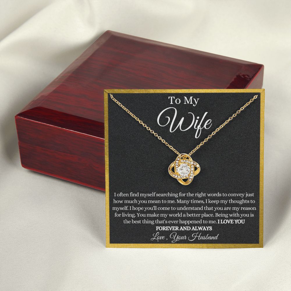 To My Wife | FOREVER AND ALWAYS - Love Knot Necklace