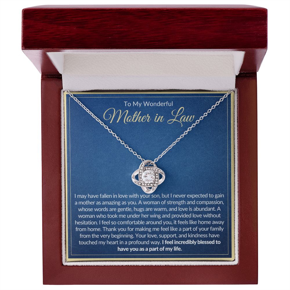 To My Wonderful Mother In Law | Part Of My Life- Love Knot Necklace
