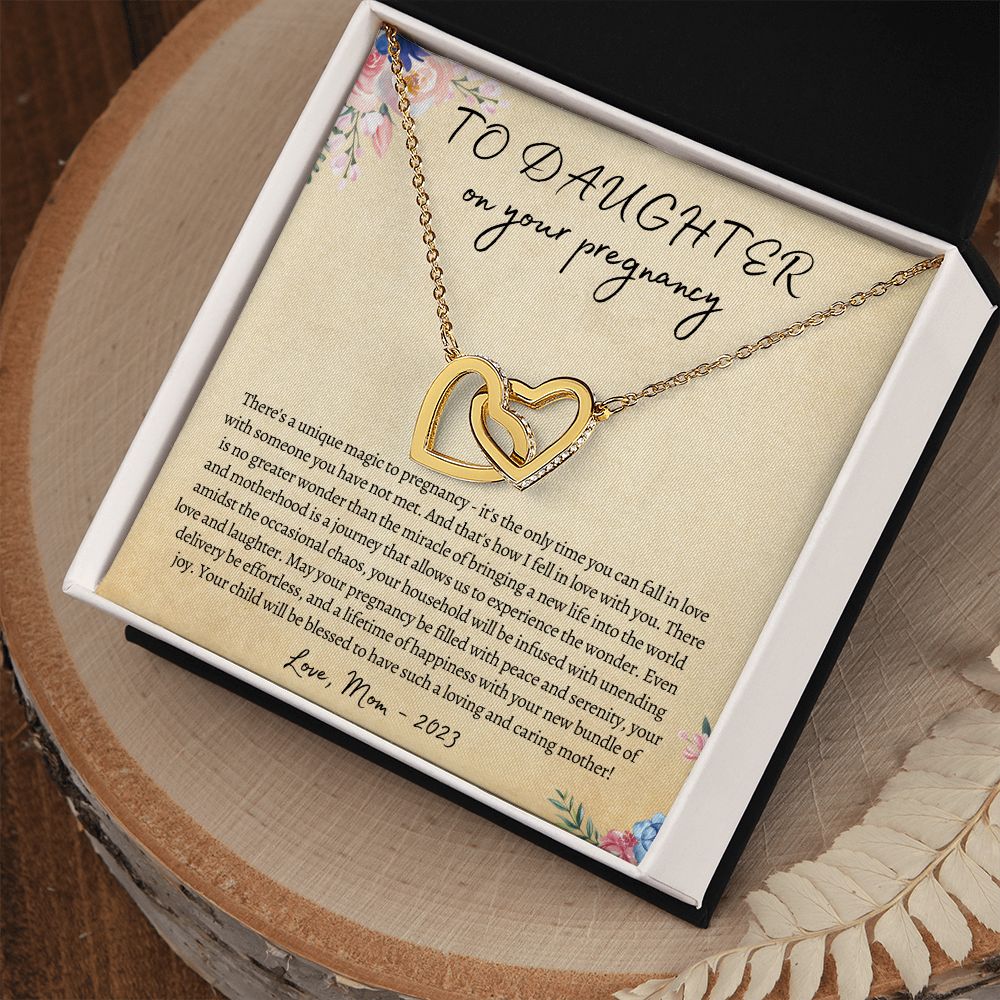 To Daughter On Your Pregnancy | Love, Mom - Interlocking Hearts