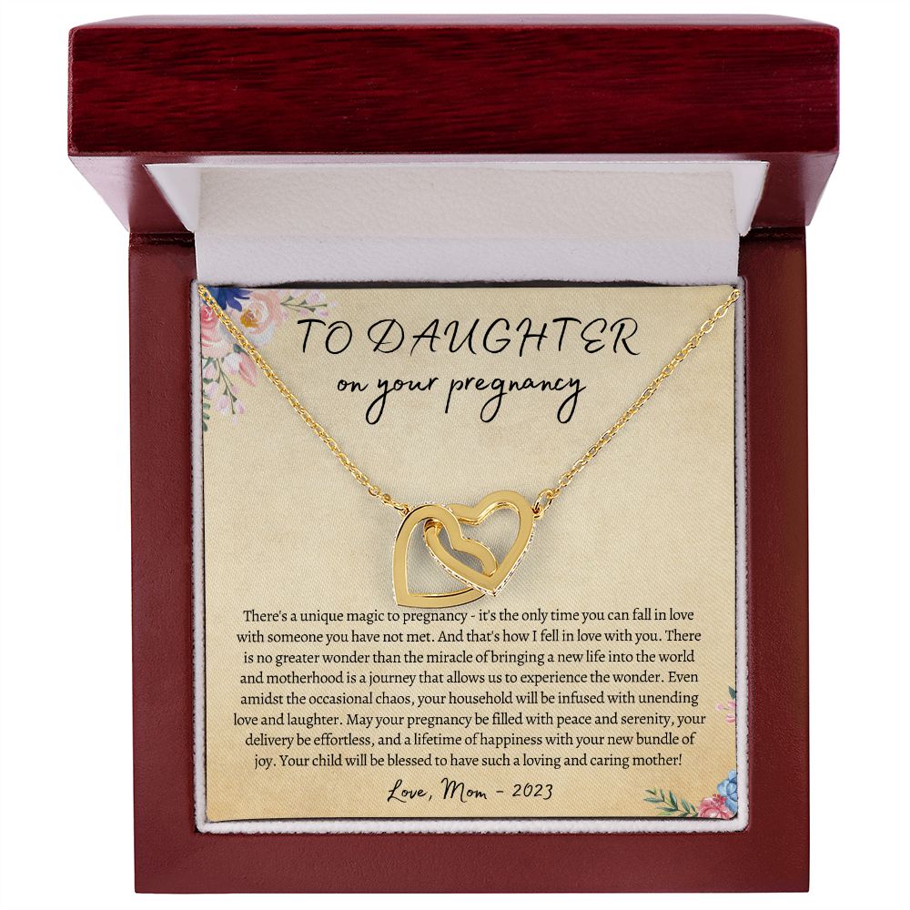 To Daughter On Your Pregnancy | Love, Mom - Interlocking Hearts