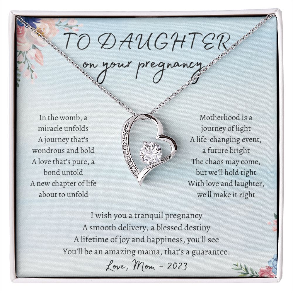 To Daughter On Your Pregnancy | Love, Mom - Forever Love Necklace