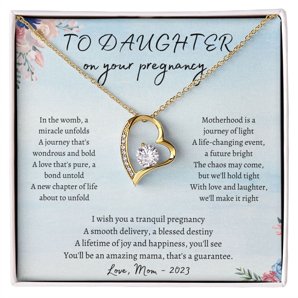 To Daughter On Your Pregnancy | Love, Mom - Forever Love Necklace