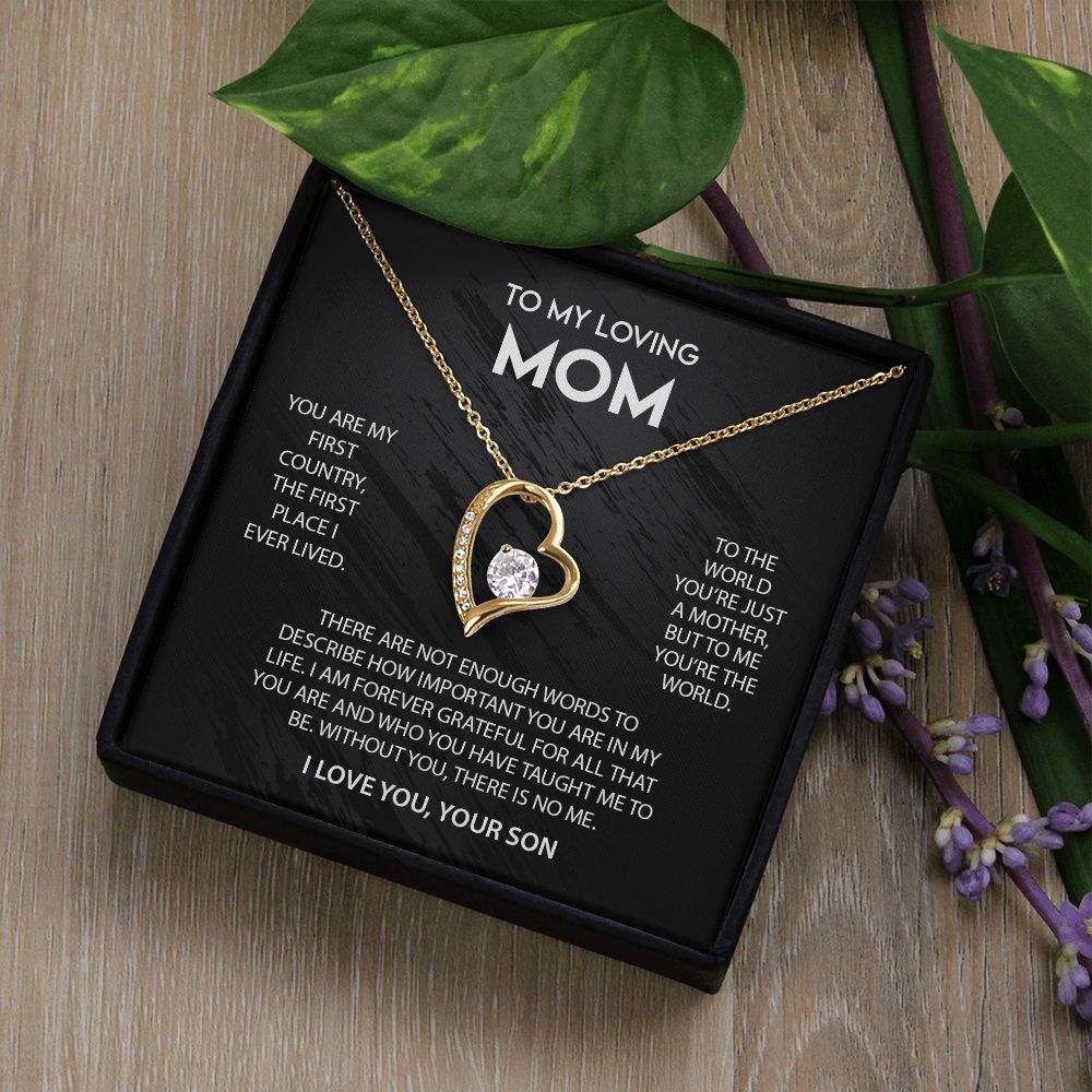 To My Loving Mom | I Love You - Forever Love Necklace